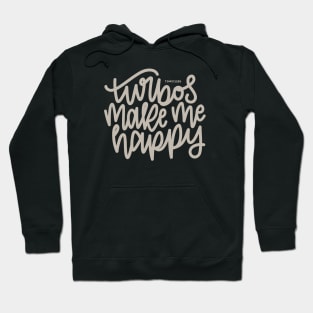 Turbos Make Me Happy - Gray Hoodie